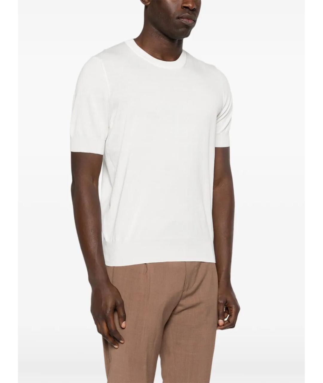 BRUNELLO CUCINELLI Белая хлопковая футболка, фото 4