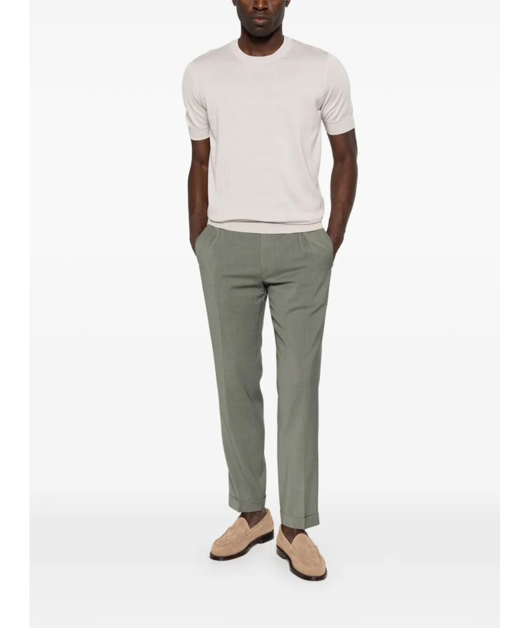 BRUNELLO CUCINELLI Бежевая хлопковая футболка, фото 2