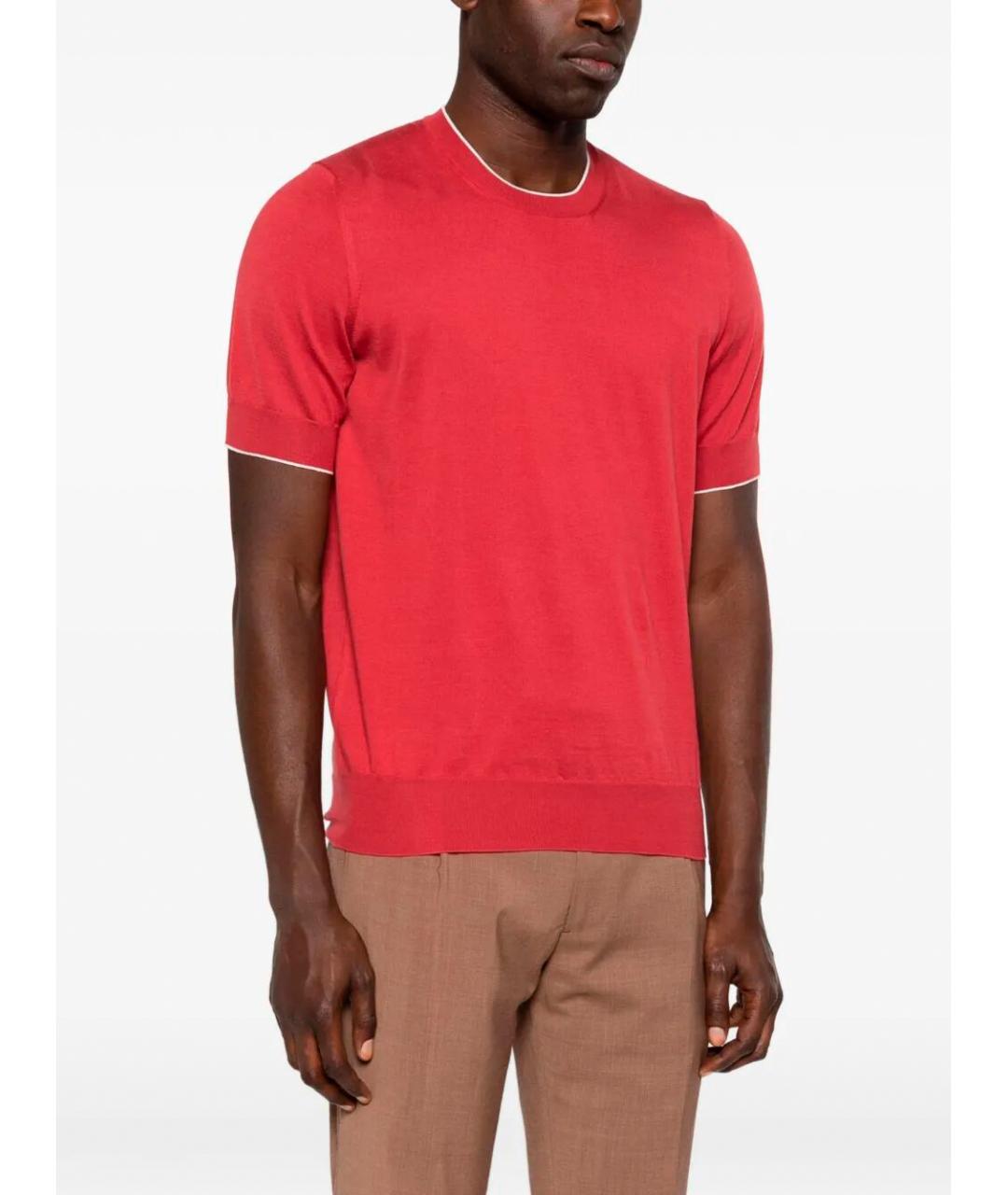 BRUNELLO CUCINELLI Красный хлопковый джемпер / свитер, фото 5