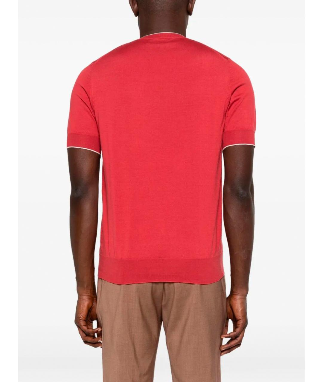 BRUNELLO CUCINELLI Красный хлопковый джемпер / свитер, фото 4