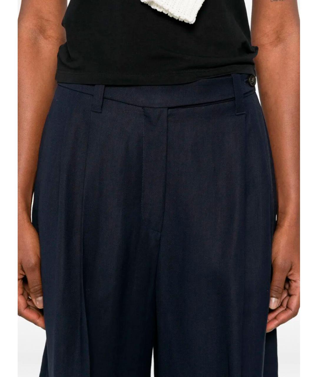 BRUNELLO CUCINELLI Темно-синие вискозные шорты, фото 5