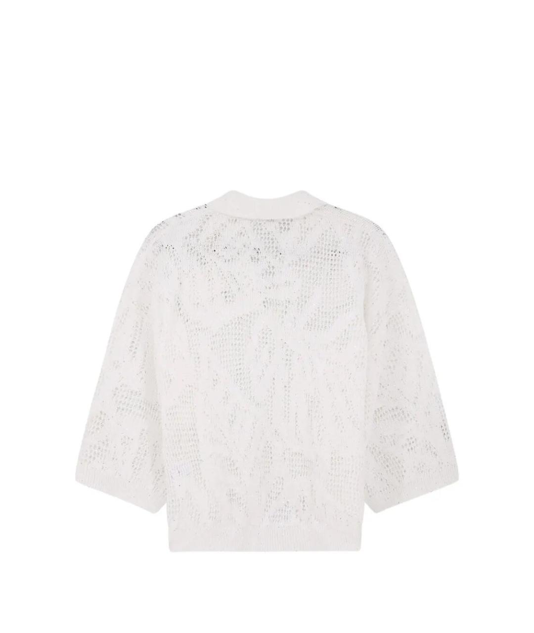 BRUNELLO CUCINELLI Белая льняная футболка, фото 2