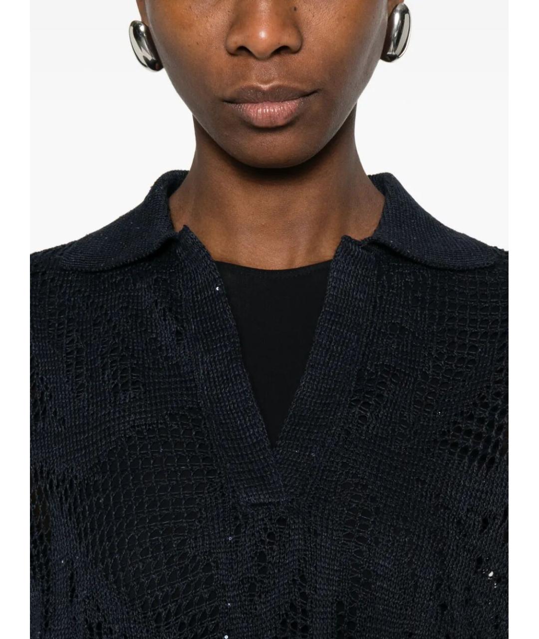 BRUNELLO CUCINELLI Черная льняная футболка, фото 3