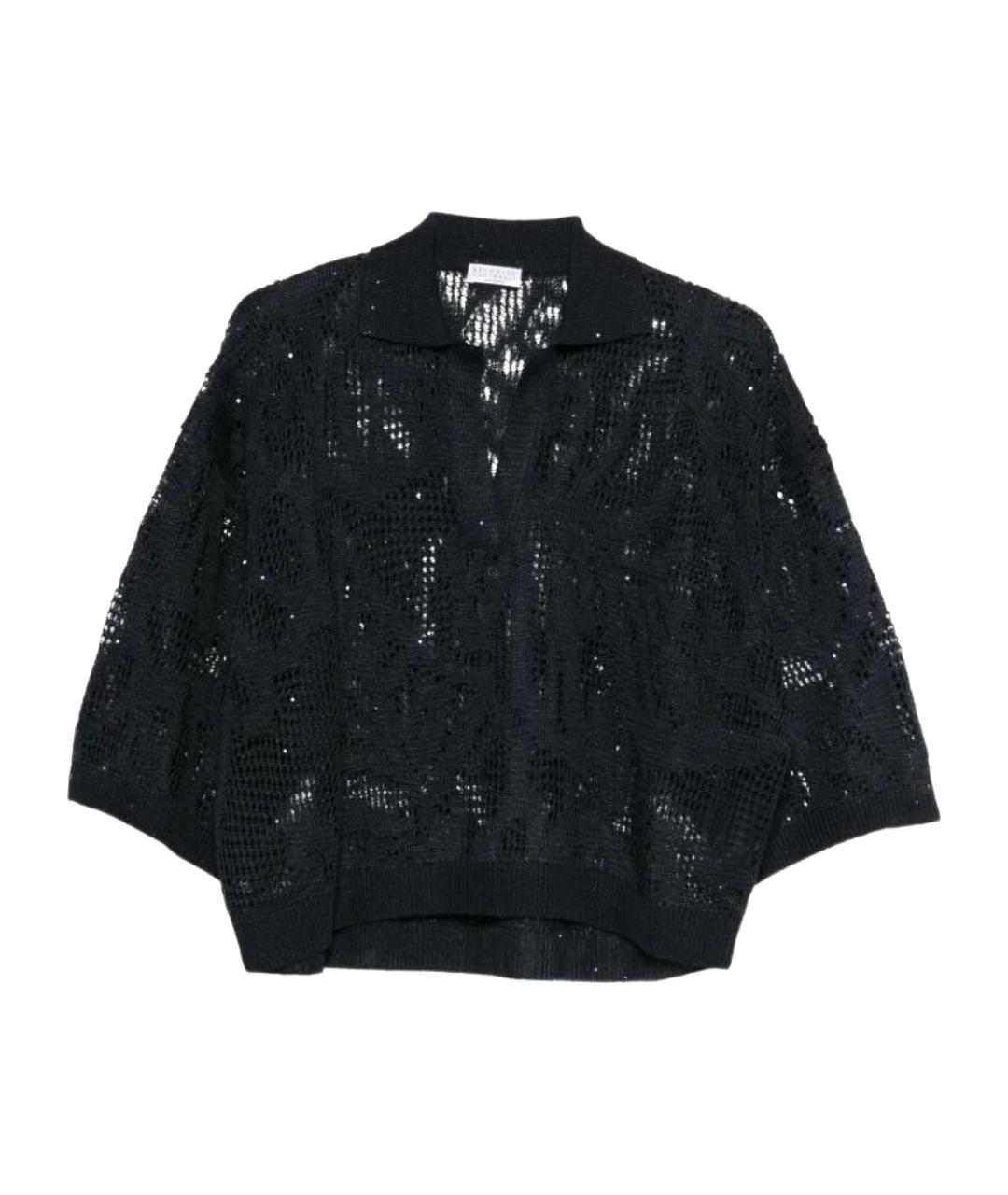 BRUNELLO CUCINELLI Черная льняная футболка, фото 1