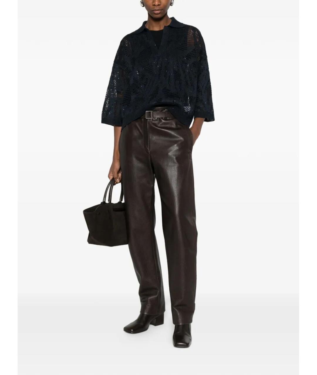 BRUNELLO CUCINELLI Черная льняная футболка, фото 2