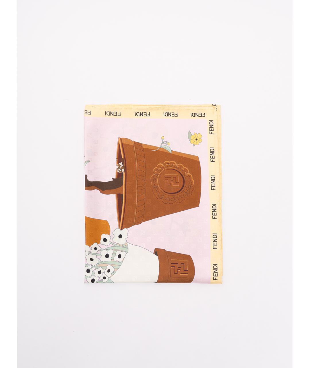 FENDI Мульти шелковый платок, фото 6