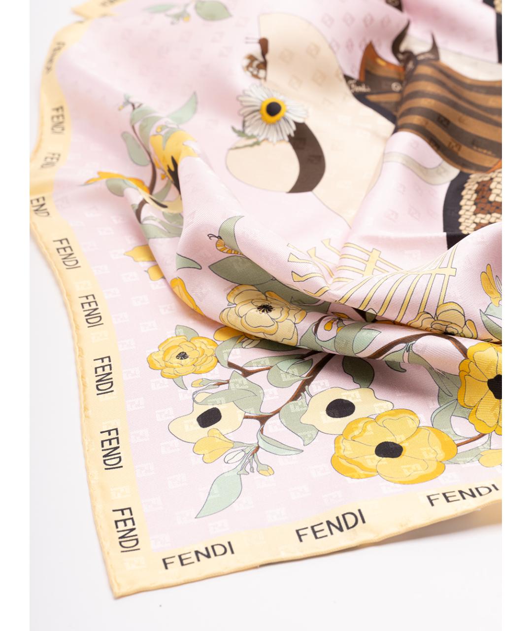FENDI Мульти шелковый платок, фото 3