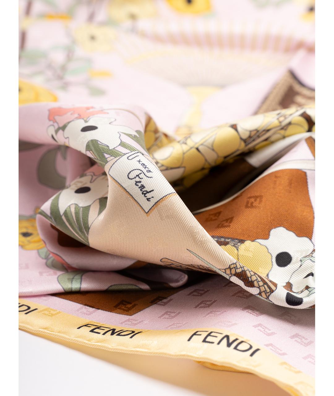 FENDI Мульти шелковый платок, фото 2