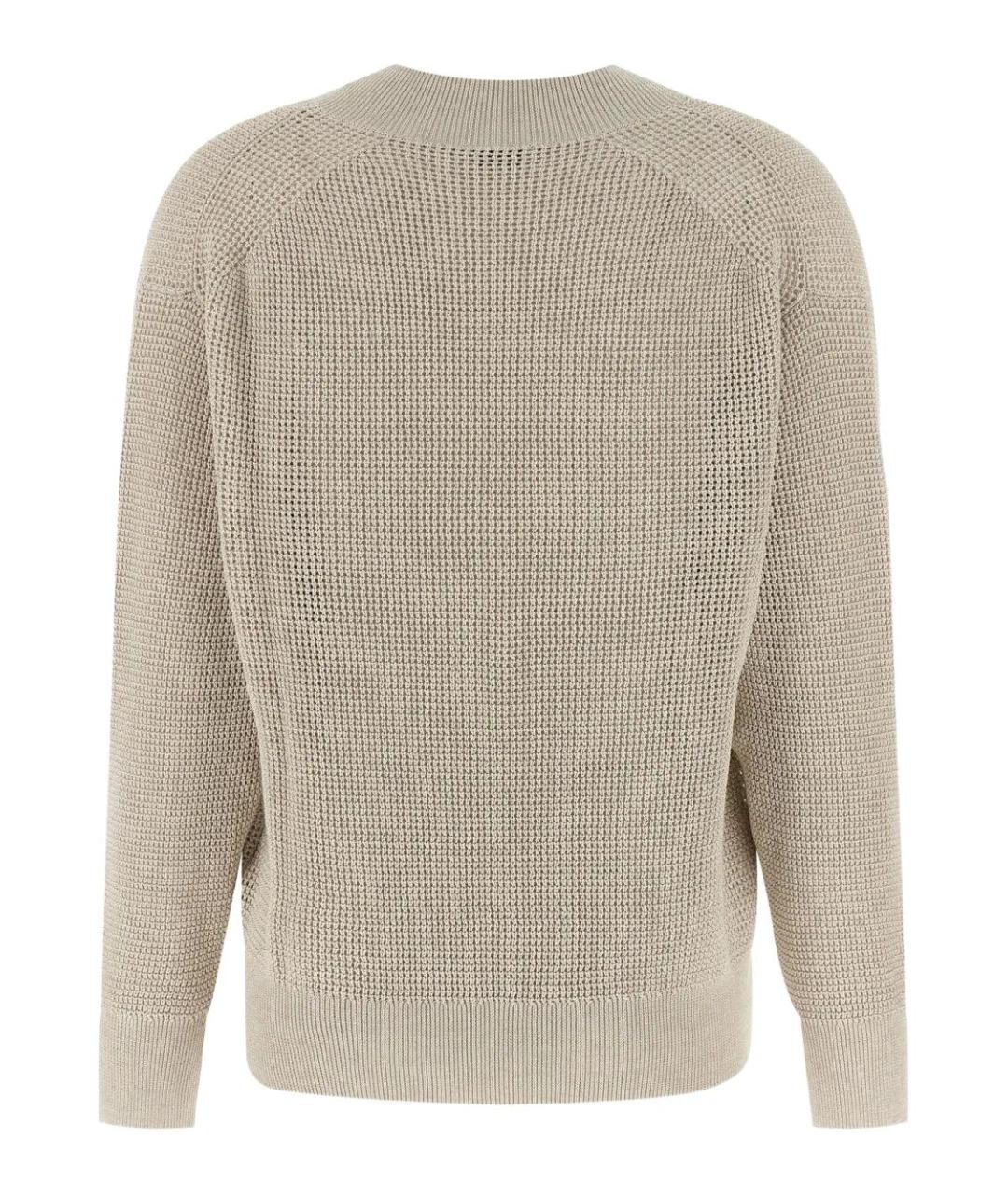 BRUNELLO CUCINELLI Бежевый хлопковый джемпер / свитер, фото 2