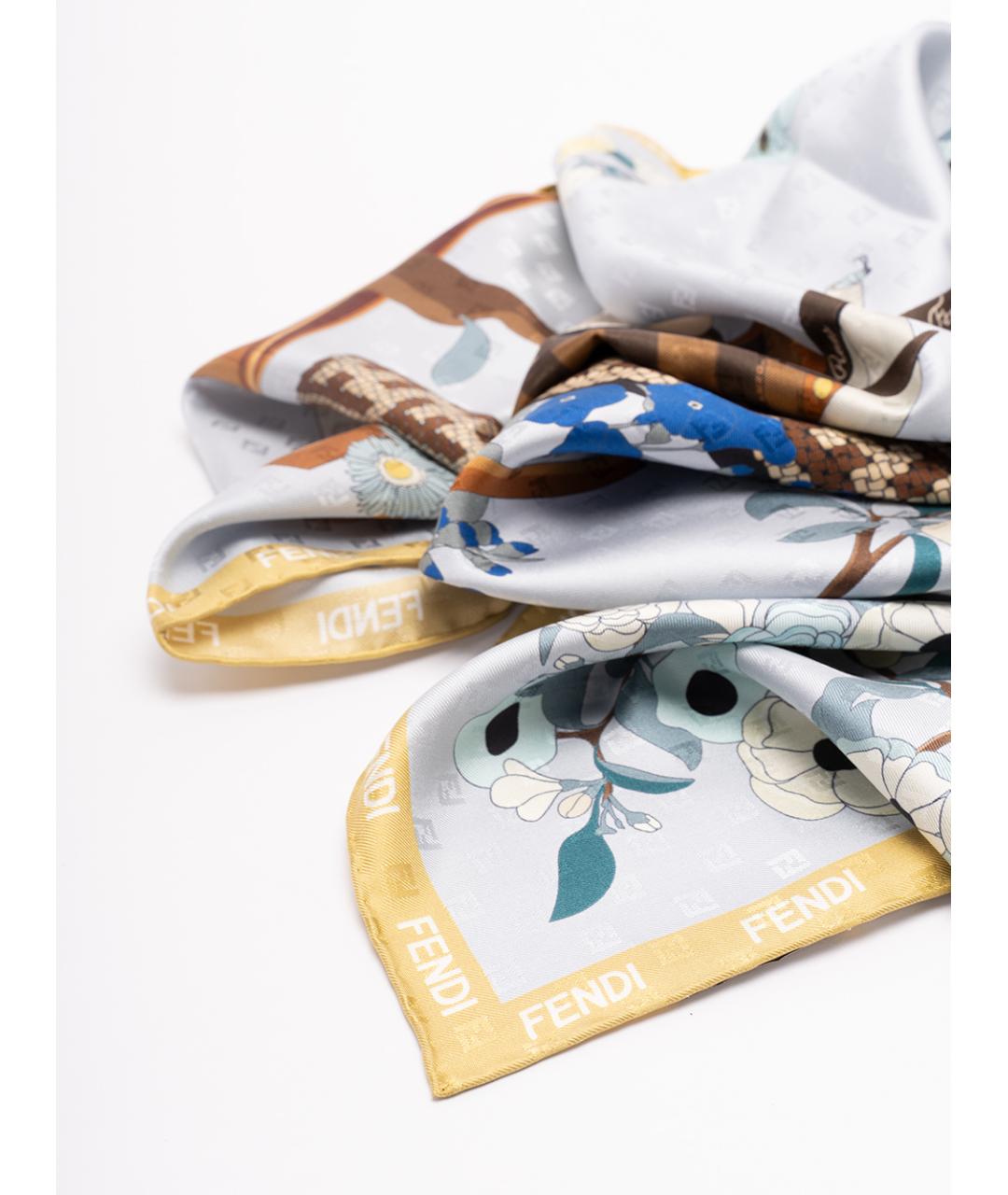 FENDI Мульти шелковый платок, фото 3