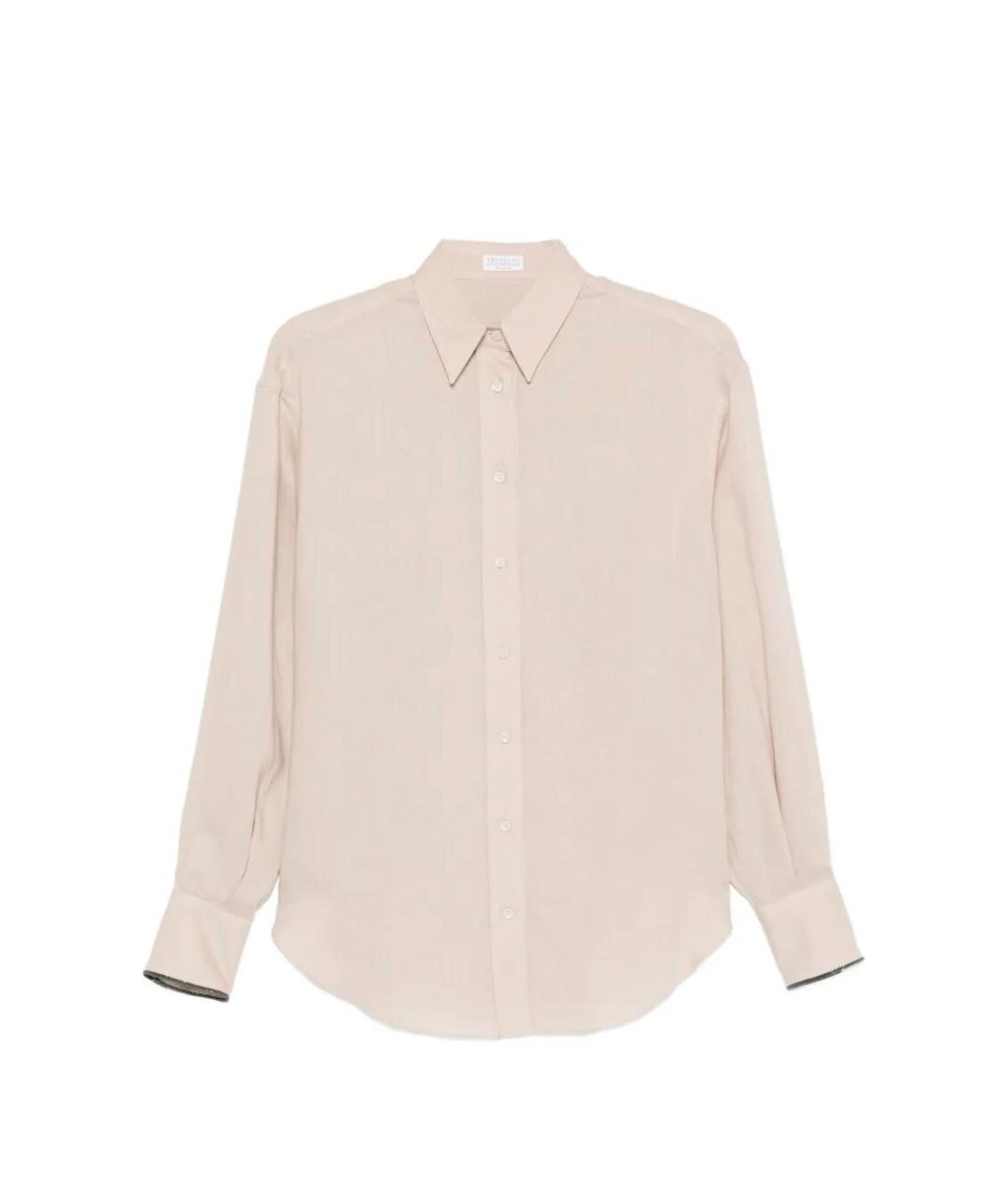 BRUNELLO CUCINELLI Бежевая льняная рубашка, фото 1