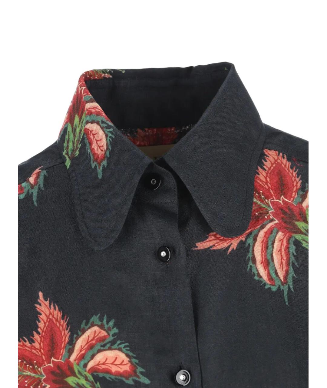 VALENTINO Мульти льняная рубашка, фото 4