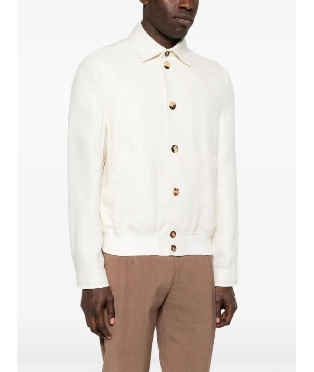 BRUNELLO CUCINELLI Белая шелковая куртка, фото 3