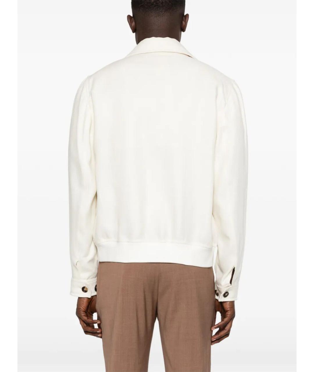 BRUNELLO CUCINELLI Белая шелковая куртка, фото 4