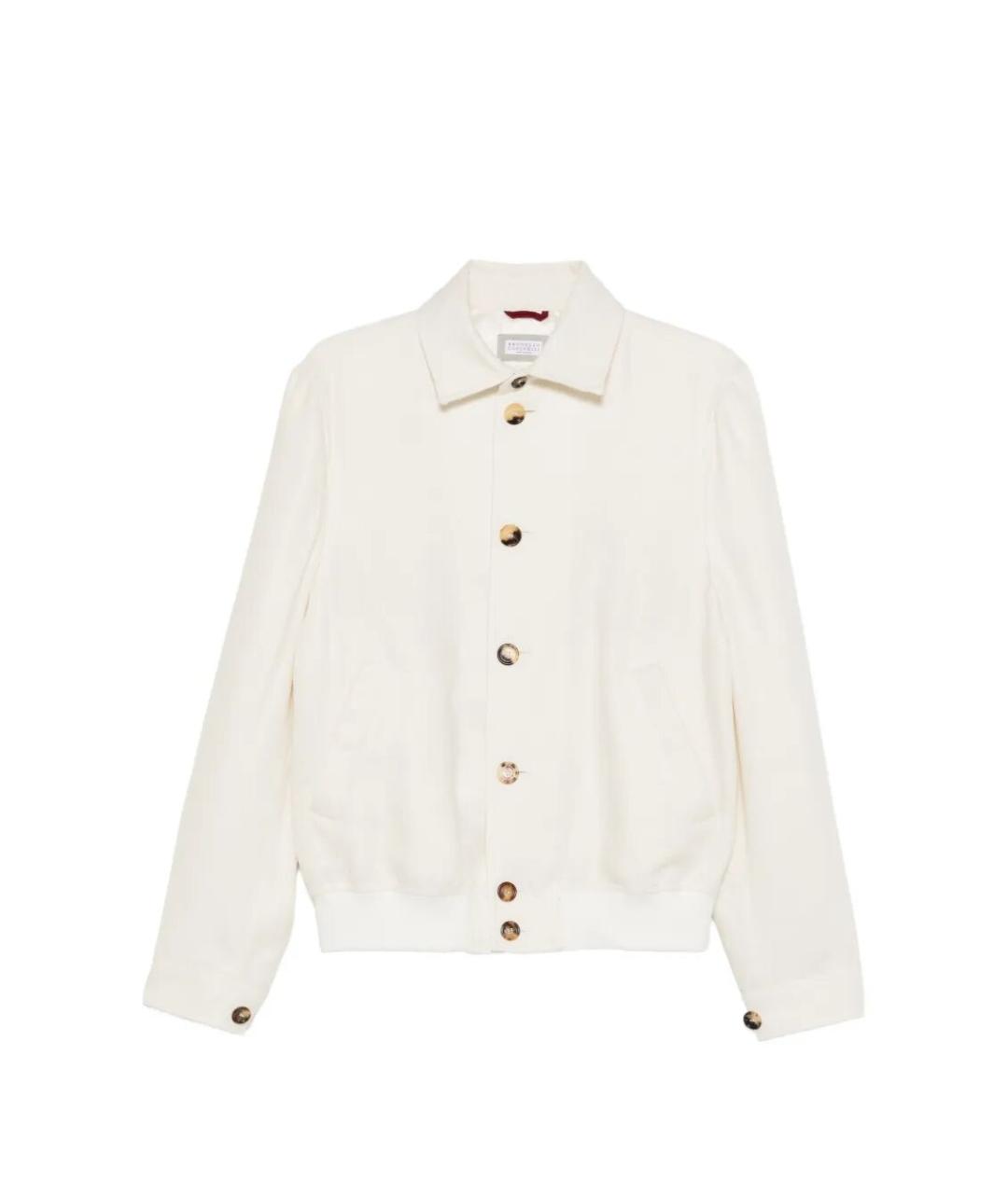 BRUNELLO CUCINELLI Белая шелковая куртка, фото 1