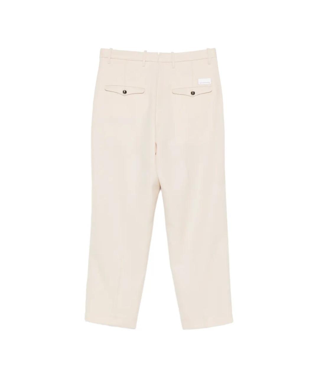 NINE IN THE MORNING Бежевые шерстяные повседневные брюки, фото 2