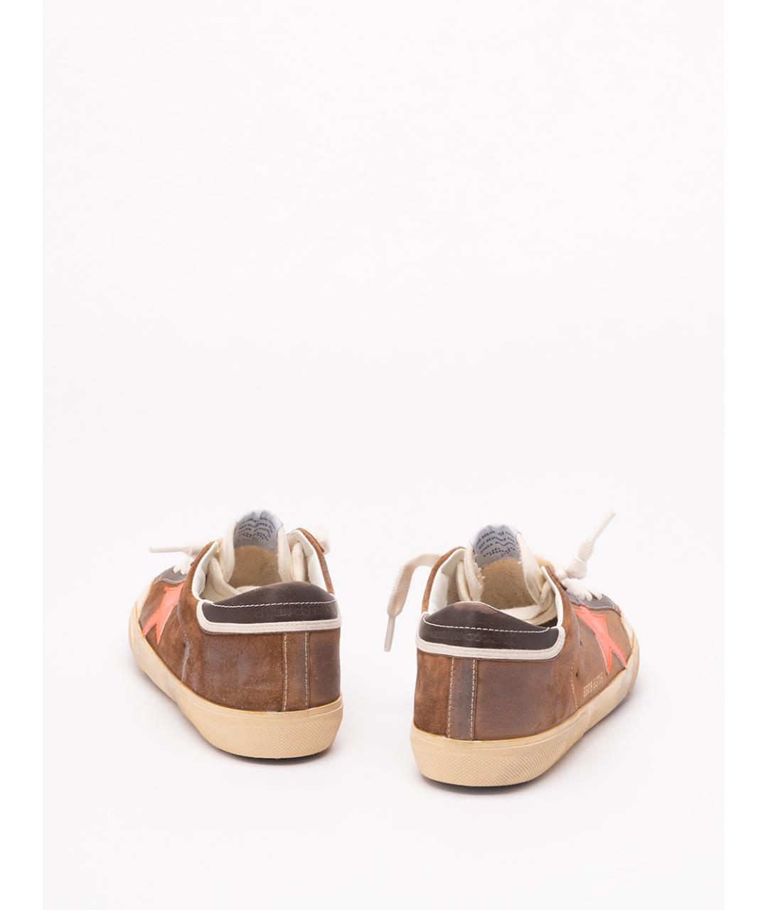 GOLDEN GOOSE DELUXE BRAND Коричневые кожаные низкие кроссовки / кеды, фото 3