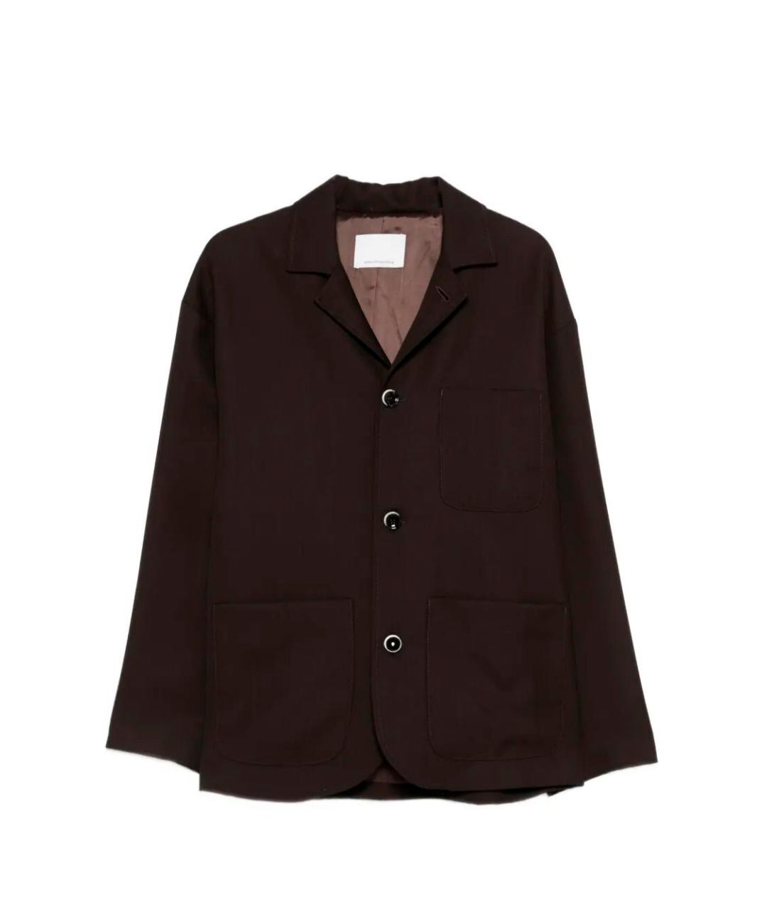 NINE IN THE MORNING Коричневый шерстяной пиджак, фото 1