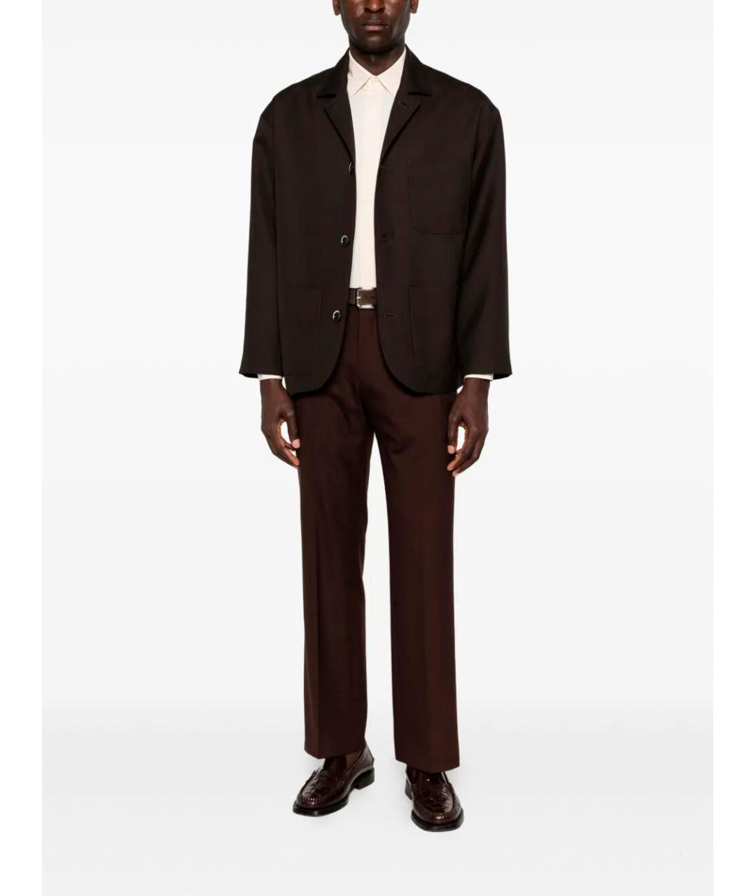 NINE IN THE MORNING Коричневый шерстяной пиджак, фото 2