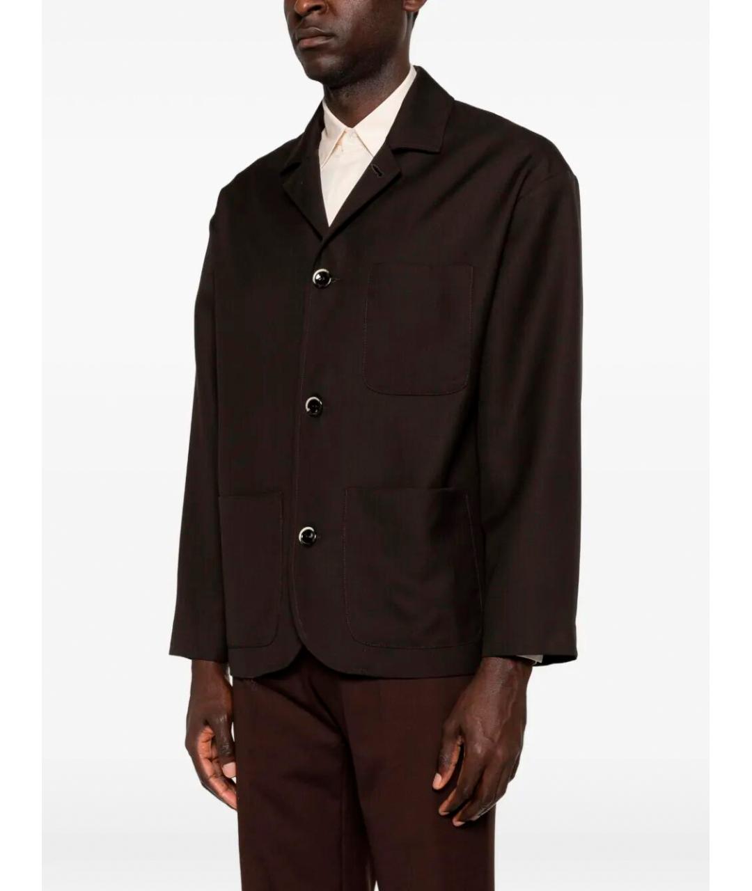 NINE IN THE MORNING Коричневый шерстяной пиджак, фото 5