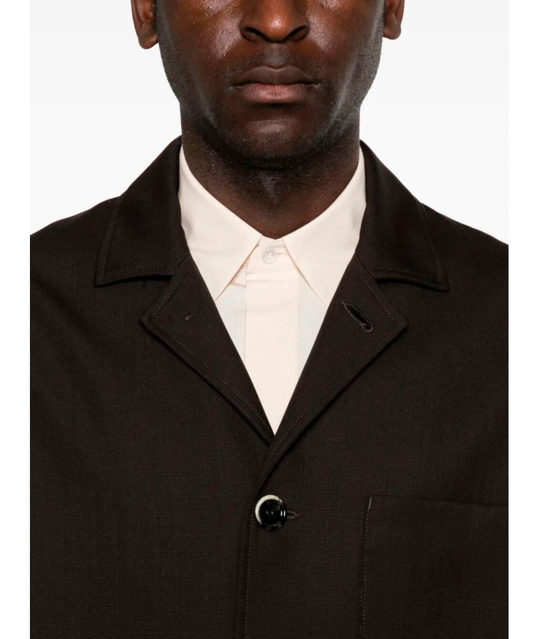 NINE IN THE MORNING Коричневый шерстяной пиджак, фото 3