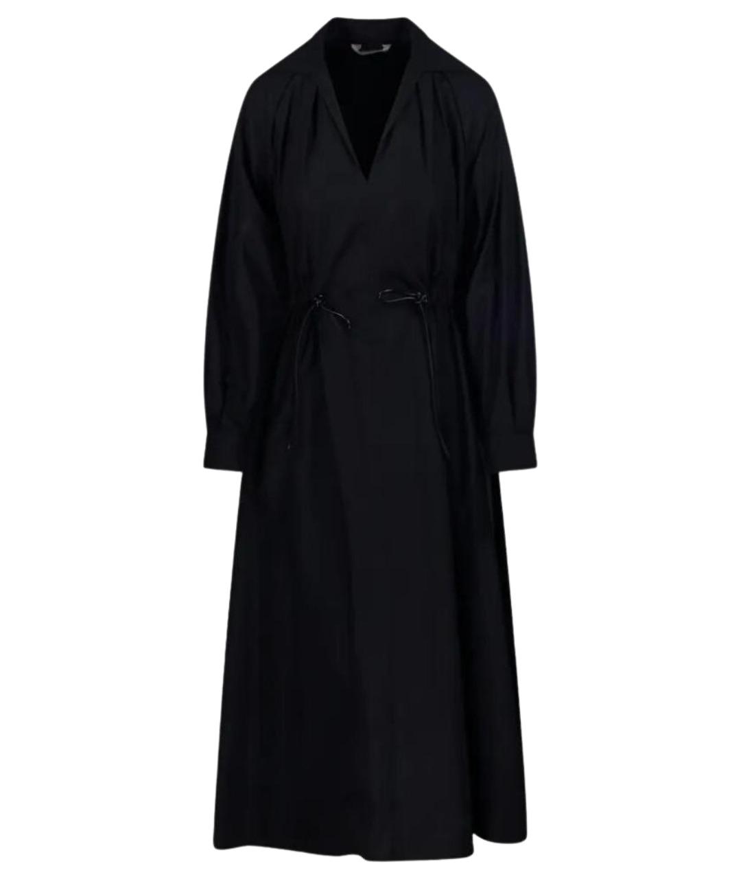 MAX MARA Черное хлопковое повседневное платье, фото 1