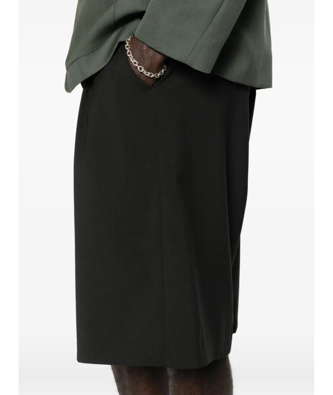 NINE IN THE MORNING Черные шерстяные шорты, фото 3