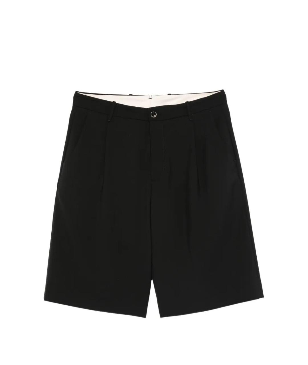 NINE IN THE MORNING Черные шерстяные шорты, фото 1