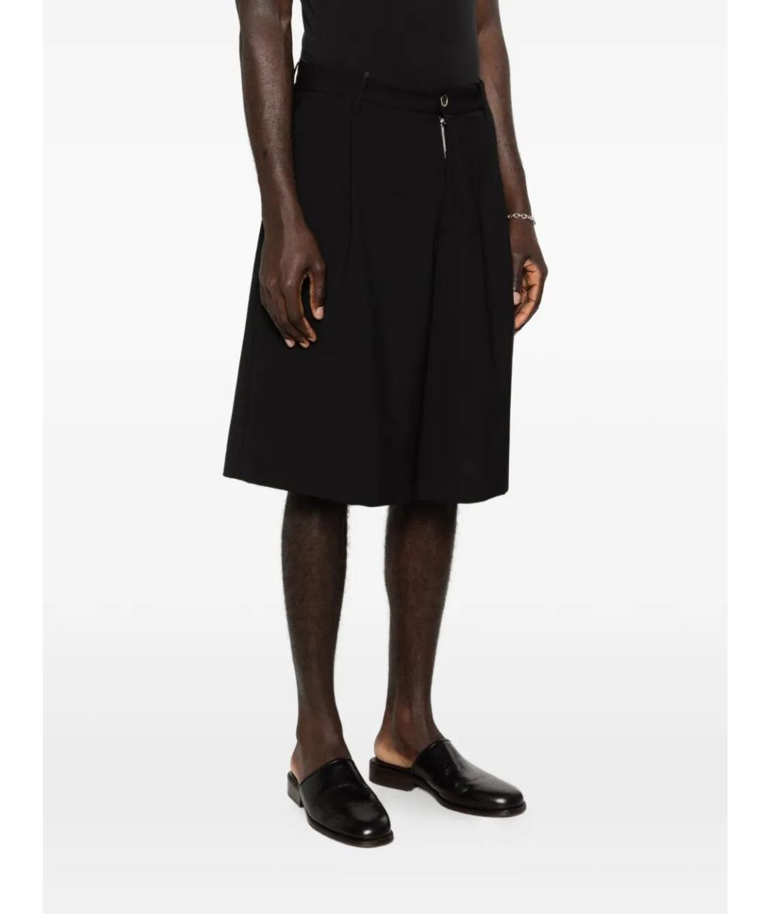 NINE IN THE MORNING Черные шерстяные шорты, фото 4