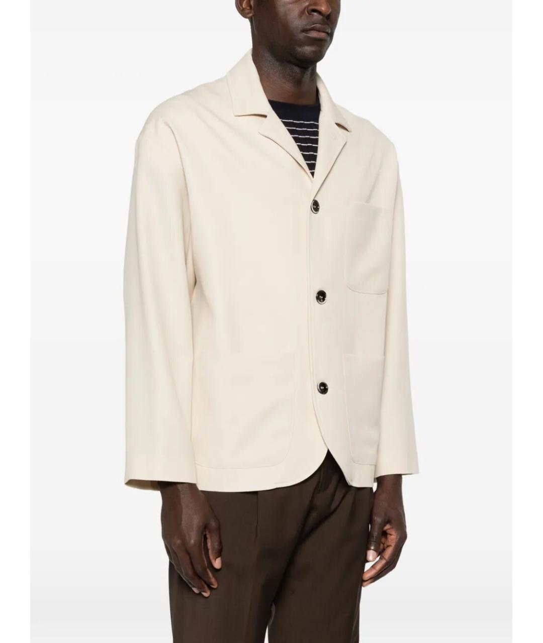 NINE IN THE MORNING Бежевый шерстяной пиджак, фото 3