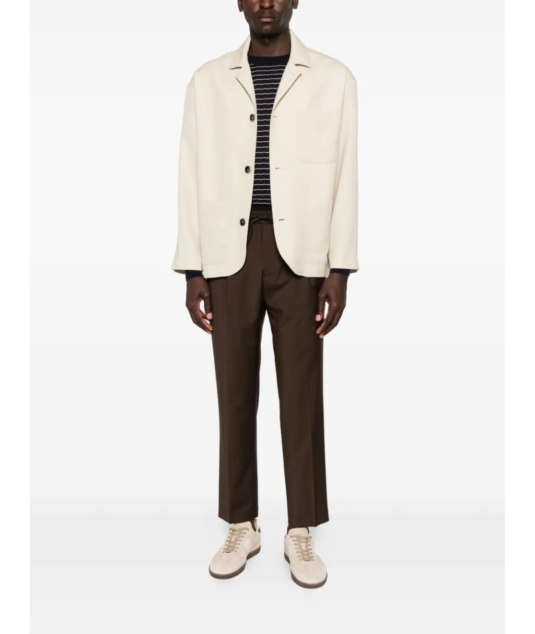 NINE IN THE MORNING Бежевый шерстяной пиджак, фото 2