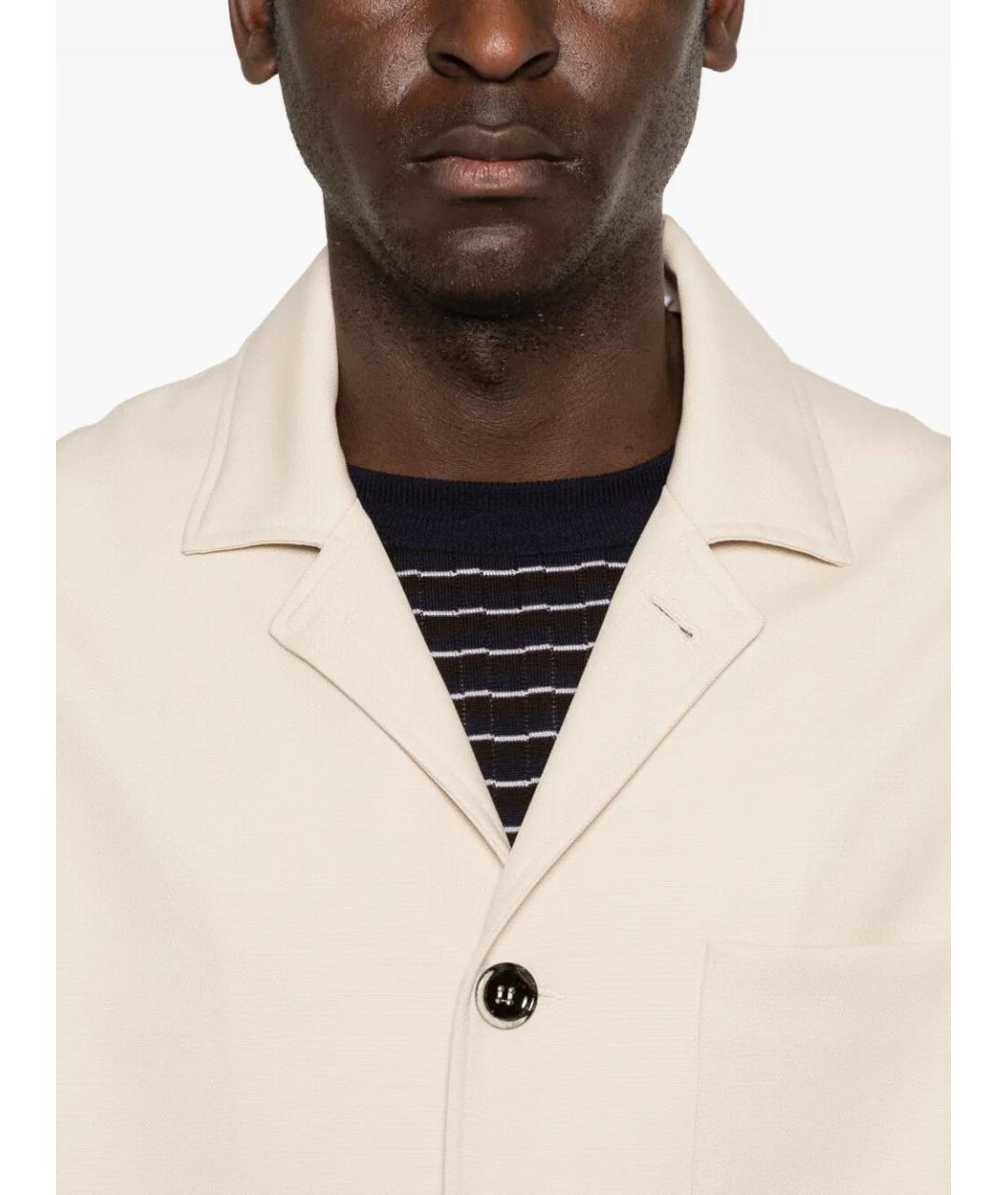 NINE IN THE MORNING Бежевый шерстяной пиджак, фото 4