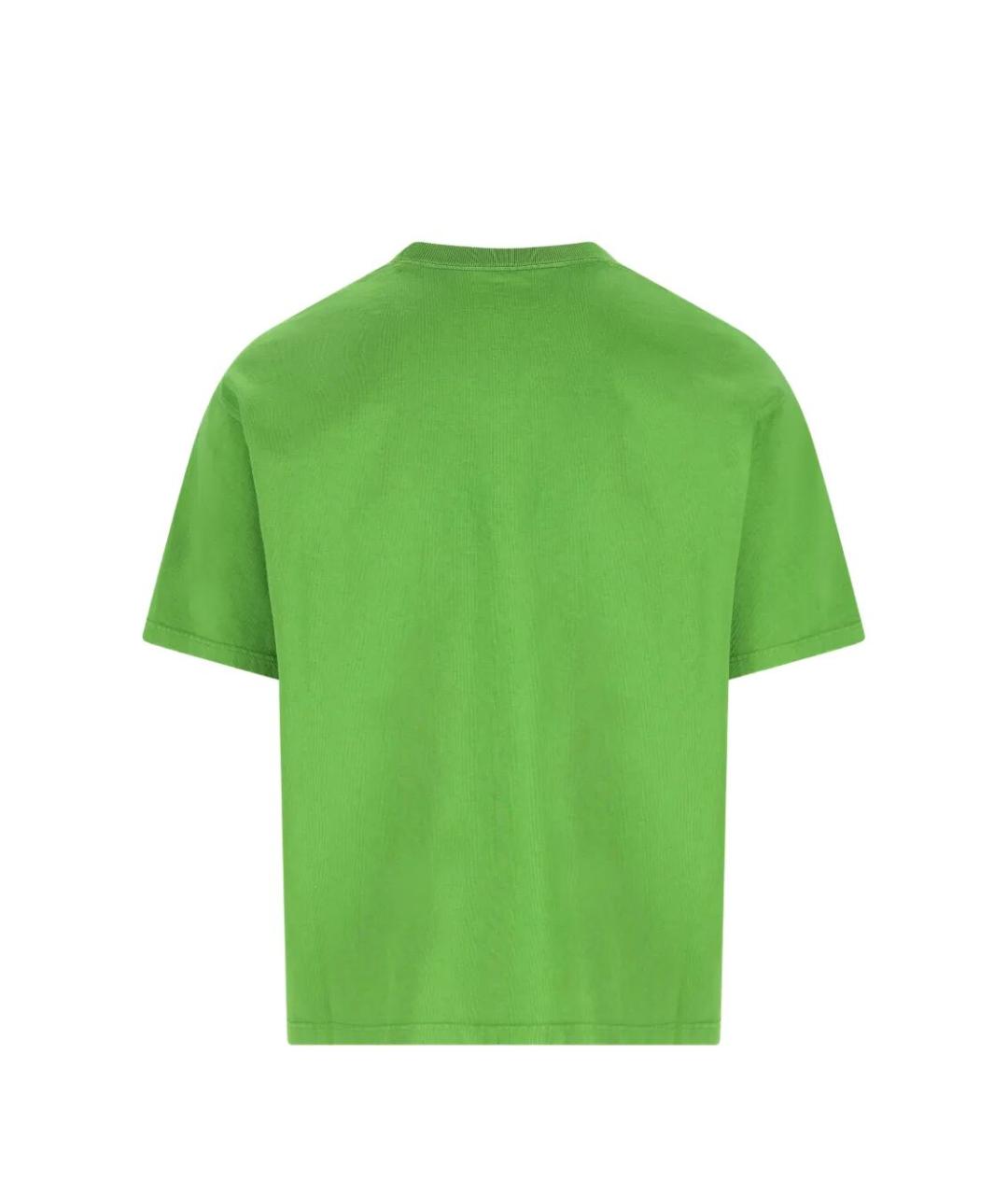 PRADA Зеленая хлопковая футболка, фото 2