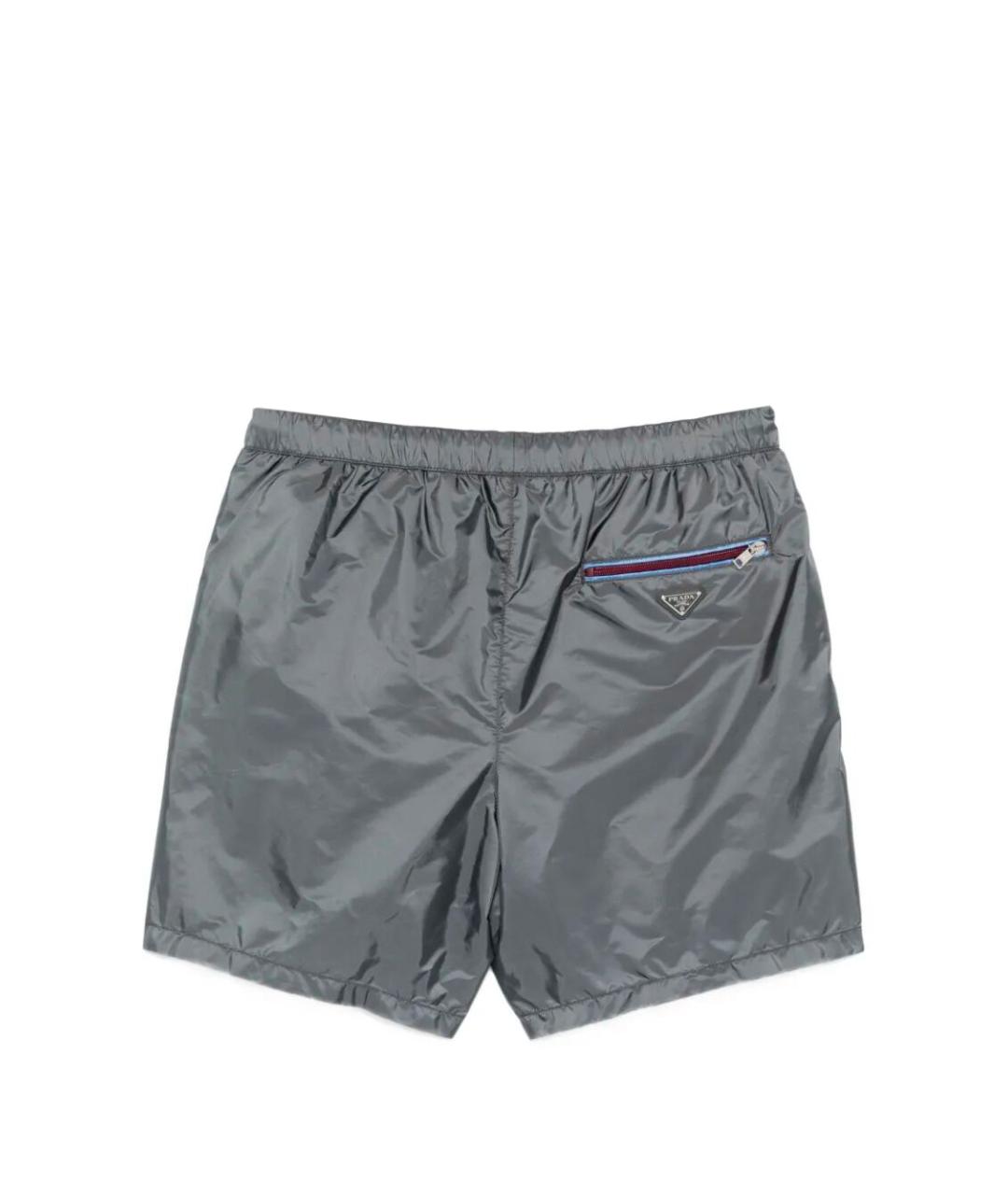 PRADA Серые полиамидовые шорты, фото 2