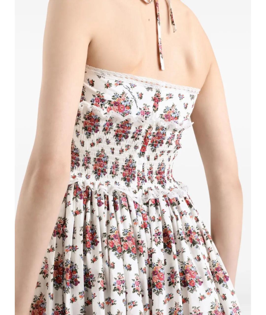 DOLCE&GABBANA Мульти хлопковое повседневное платье, фото 4