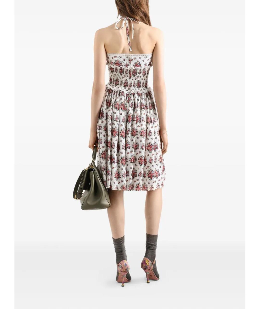 DOLCE&GABBANA Мульти хлопковое повседневное платье, фото 5