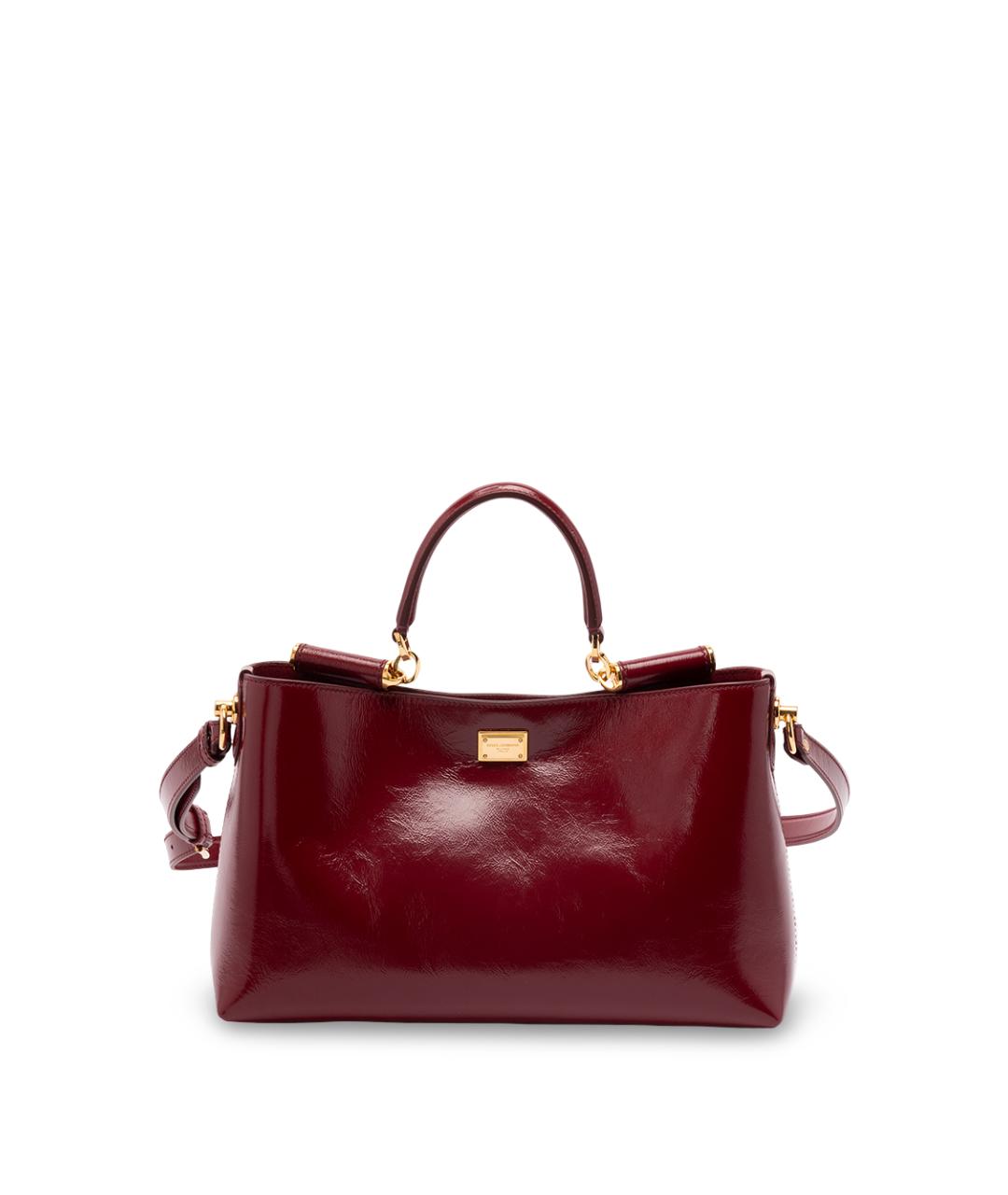 DOLCE&GABBANA Красная кожаная сумка тоут, фото 1