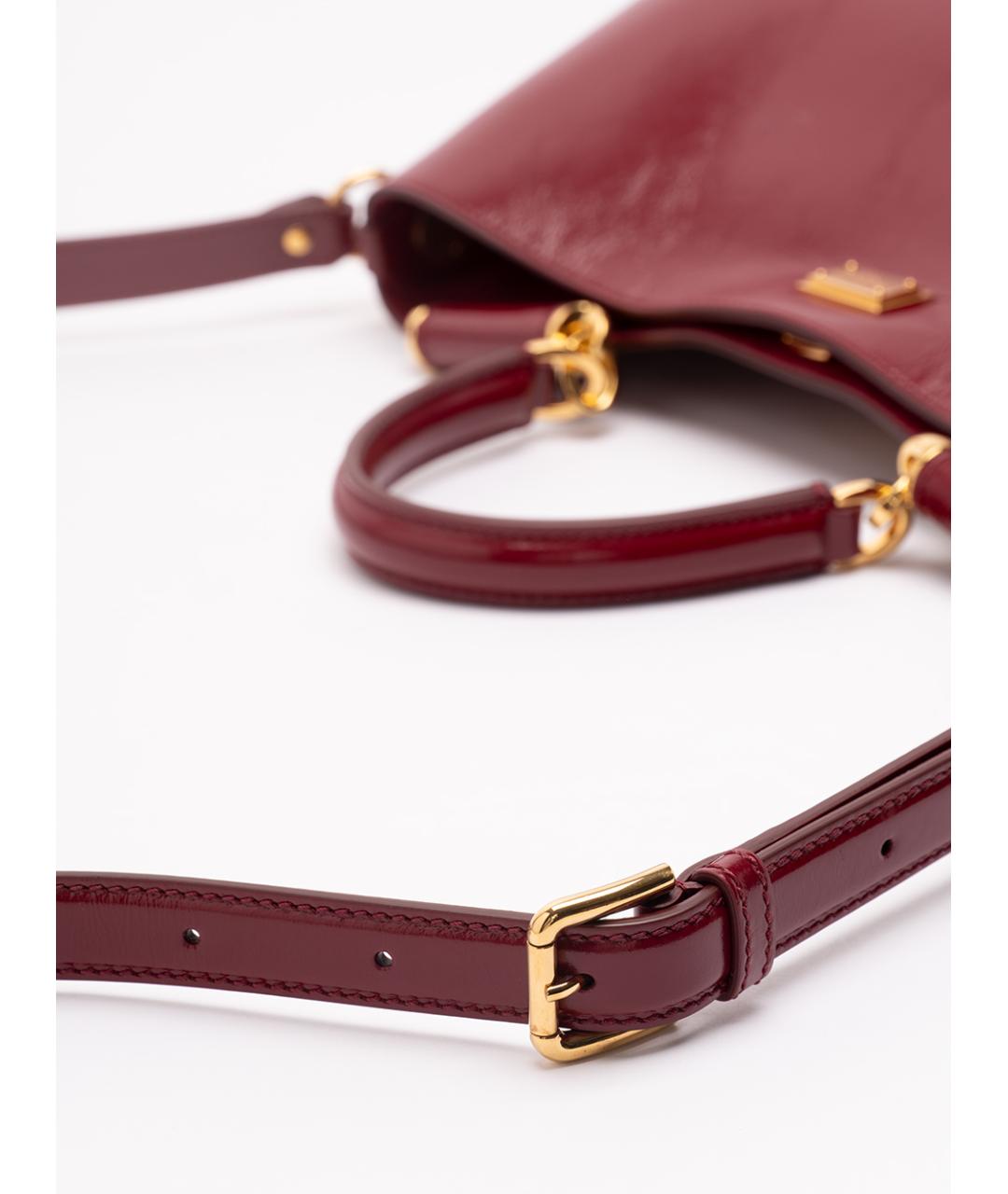 DOLCE&GABBANA Красная кожаная сумка тоут, фото 4