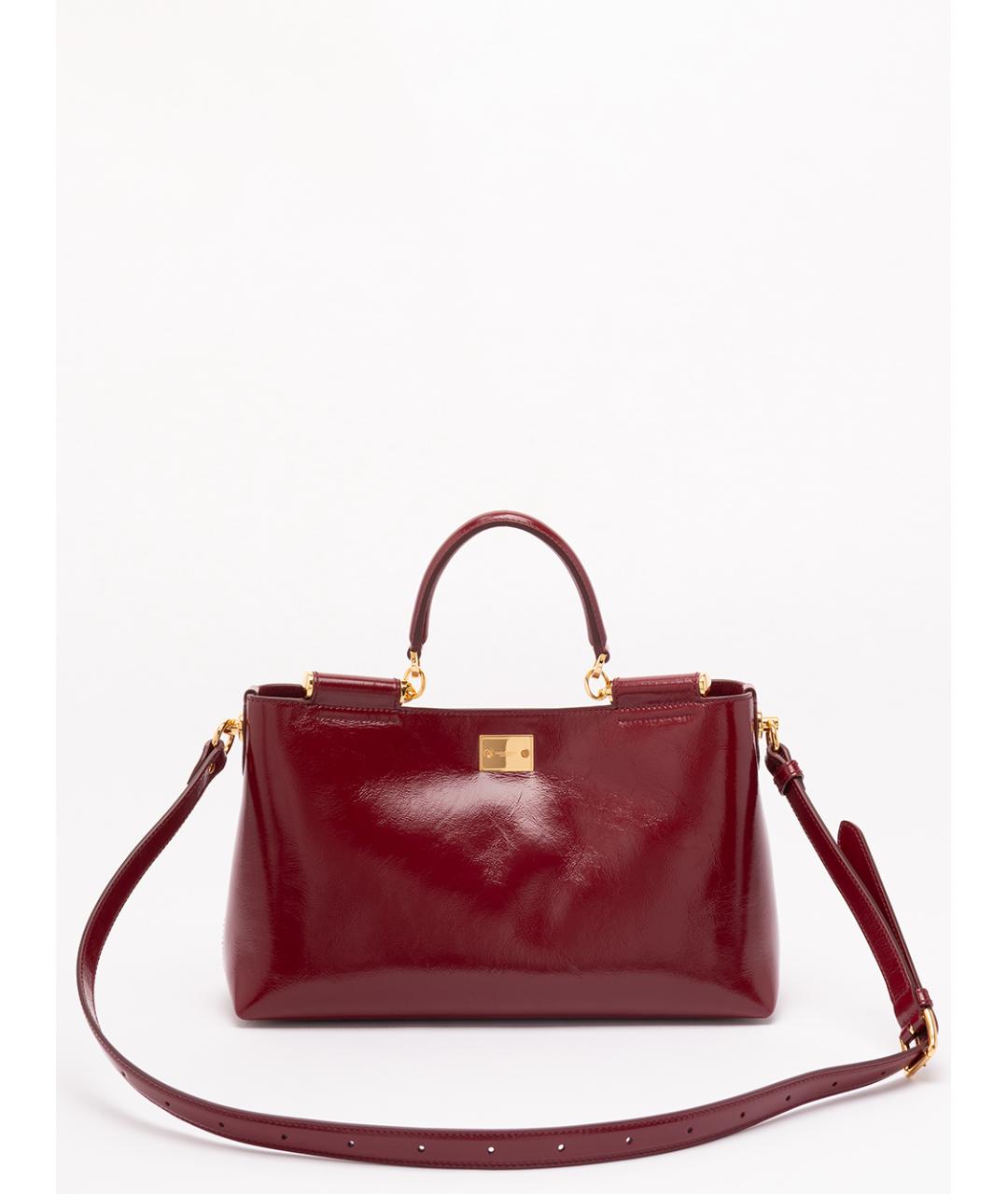 DOLCE&GABBANA Красная кожаная сумка тоут, фото 2