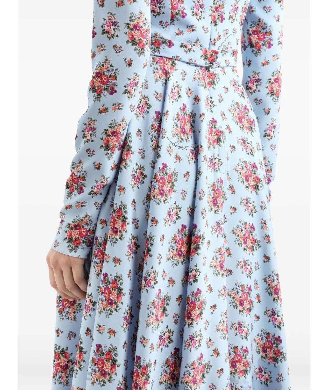 DOLCE&GABBANA Мульти шелковое повседневное платье, фото 5