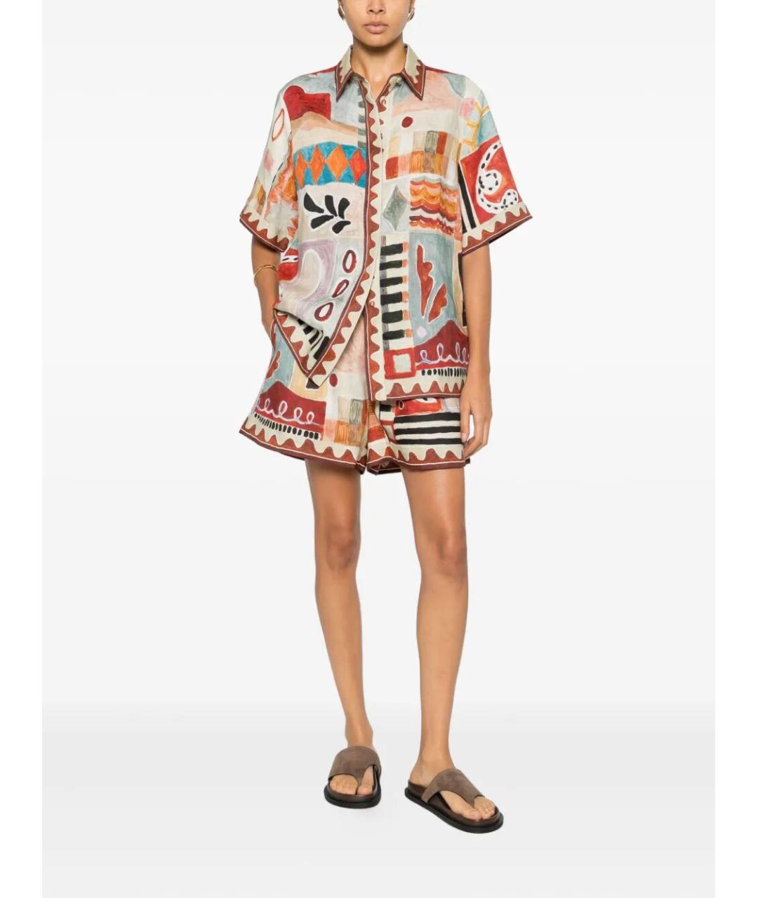 Alemais Мульти льняные шорты, фото 2