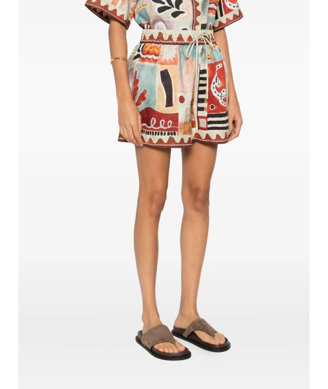 Alemais Мульти льняные шорты, фото 4