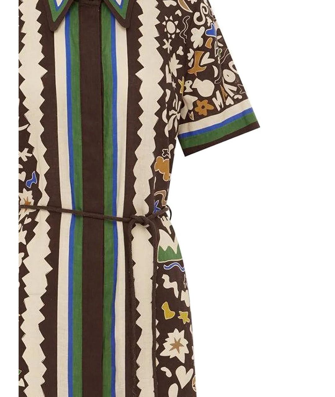 Alemais Мульти льняное повседневное платье, фото 2