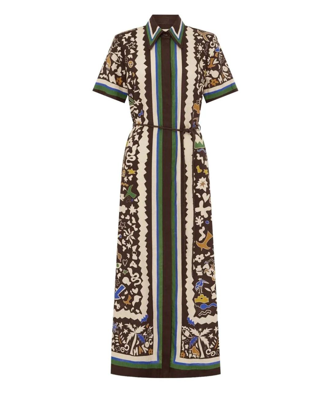 Alemais Мульти льняное повседневное платье, фото 1