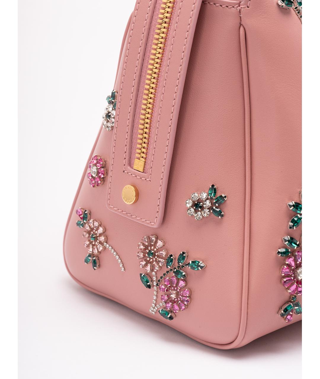 DOLCE&GABBANA Розовая кожаная сумка тоут, фото 4
