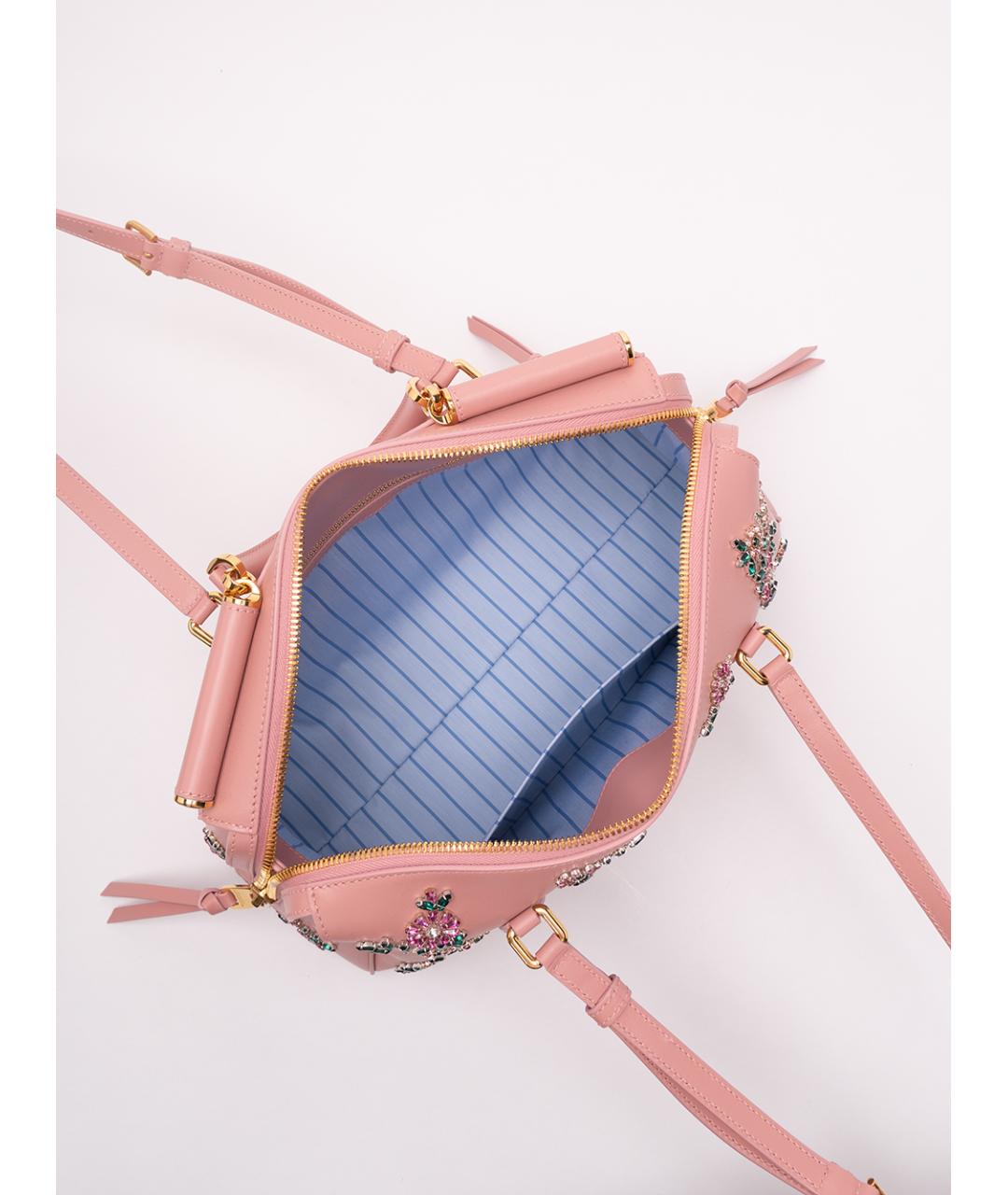 DOLCE&GABBANA Розовая кожаная сумка тоут, фото 6