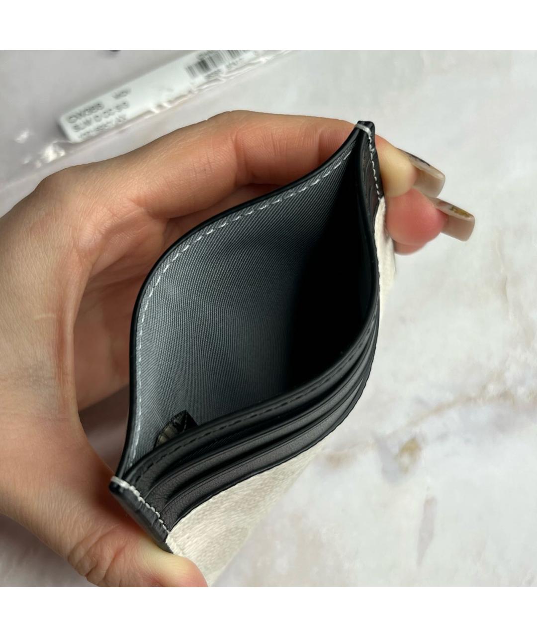 COACH Белый кожаный кардхолдер, фото 5