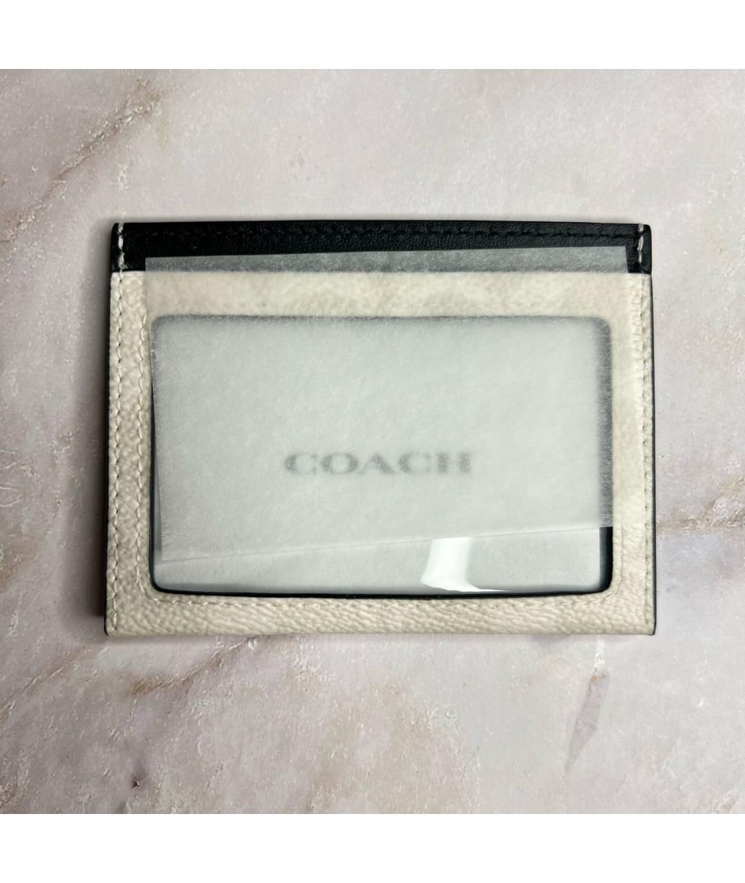 COACH Белый кожаный кардхолдер, фото 3
