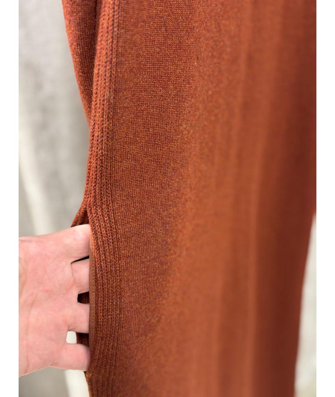 LORO PIANA Оранжевое кашемировое повседневное платье, фото 5