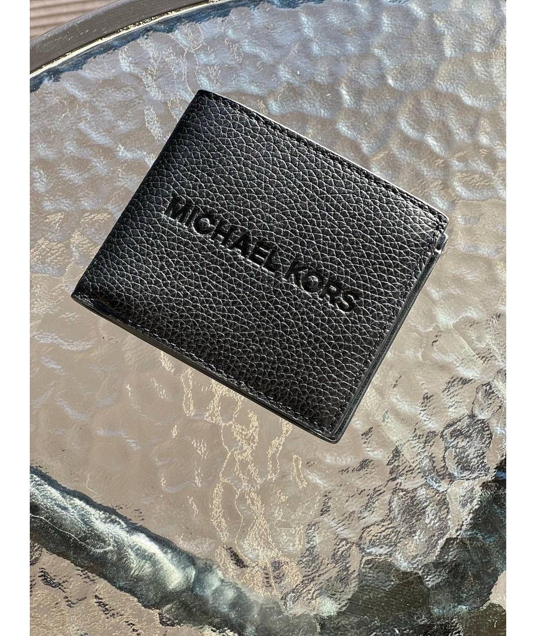 MICHAEL KORS Черный кожаный кошелек, фото 5